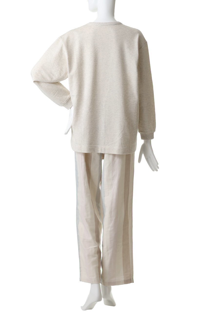 【キッドブルー/KID BLUE】の26Wガーゼストライプパジャマ 人気、トレンドファッション・服の通販 founy(ファニー) 　ファッション　Fashion　レディースファッション　Fashion for Women　トップス・カットソー　Cut & Sew Tops　ストライプ　Stripe, Striped Pattern　パジャマ　Pajamas, Sleepwear　ボトム　Bottoms, Lower Wear　リラックス　Relax, Relaxed Fit　エレガント 上品　Elegant　新作・新入荷　New Arrivals / New In　無地　Plain, Solid Color　other-4|ID: prp329100004815897 ipo3291000000034979815