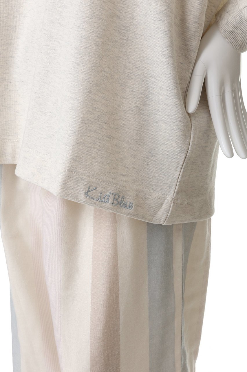 【キッドブルー/KID BLUE】の26Wガーゼストライプパジャマ 人気、トレンドファッション・服の通販 founy(ファニー) 　ファッション　Fashion　レディースファッション　Fashion for Women　トップス・カットソー　Cut & Sew Tops　ストライプ　Stripe, Striped Pattern　パジャマ　Pajamas, Sleepwear　ボトム　Bottoms, Lower Wear　リラックス　Relax, Relaxed Fit　エレガント 上品　Elegant　新作・新入荷　New Arrivals / New In　無地　Plain, Solid Color　other-5|ID: prp329100004815897 ipo3291000000034979816