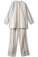 【キッドブルー/KID BLUE】の26Wガーゼストライプパジャマ 人気、トレンドファッション・服の通販 founy(ファニー) ファッション Fashion レディースファッション Fashion for Women トップス・カットソー Cut & Sew Tops ストライプ Stripe, Striped Pattern パジャマ Pajamas, Sleepwear フリル Frill, Ruffle 新作・新入荷 New Arrivals / New In |ID:prp329100004815899
