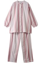 【キッドブルー/KID BLUE】の26Wガーゼストライプパジャマ 人気、トレンドファッション・服の通販 founy(ファニー) ファッション Fashion レディースファッション Fashion for Women トップス・カットソー Cut & Sew Tops ストライプ Stripe, Striped Pattern パジャマ Pajamas, Sleepwear フリル Frill, Ruffle 新作・新入荷 New Arrivals / New In thumbnail ピンク|ID: prp329100004815899 ipo3291000000034979842