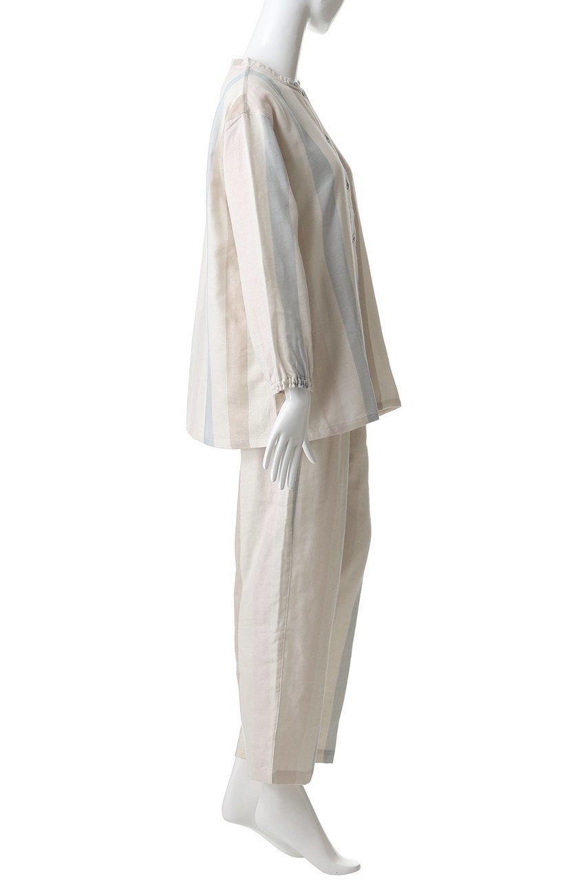 【キッドブルー/KID BLUE】の26Wガーゼストライプパジャマ 人気、トレンドファッション・服の通販 founy(ファニー) 　ファッション　Fashion　レディースファッション　Fashion for Women　トップス・カットソー　Cut & Sew Tops　ストライプ　Stripe, Striped Pattern　パジャマ　Pajamas, Sleepwear　フリル　Frill, Ruffle　新作・新入荷　New Arrivals / New In　other-3|ID: prp329100004815899 ipo3291000000034979849