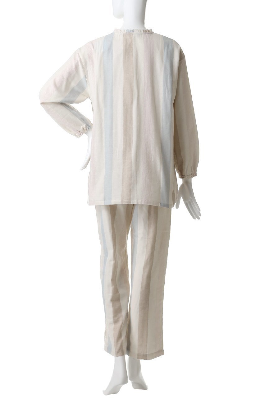 【キッドブルー/KID BLUE】の26Wガーゼストライプパジャマ 人気、トレンドファッション・服の通販 founy(ファニー) 　ファッション　Fashion　レディースファッション　Fashion for Women　トップス・カットソー　Cut & Sew Tops　ストライプ　Stripe, Striped Pattern　パジャマ　Pajamas, Sleepwear　フリル　Frill, Ruffle　新作・新入荷　New Arrivals / New In　other-4|ID: prp329100004815899 ipo3291000000034979850