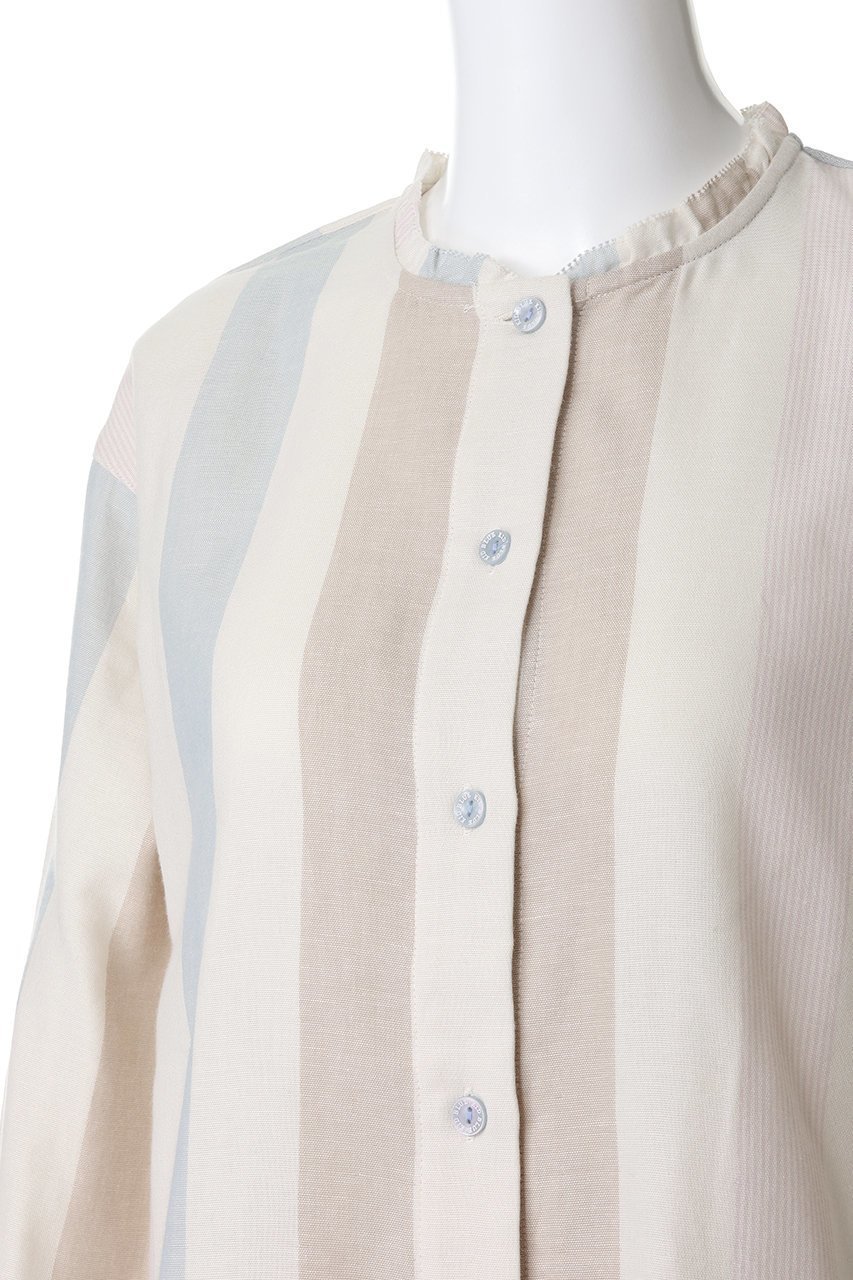 【キッドブルー/KID BLUE】の26Wガーゼストライプパジャマ 人気、トレンドファッション・服の通販 founy(ファニー) 　ファッション　Fashion　レディースファッション　Fashion for Women　トップス・カットソー　Cut & Sew Tops　ストライプ　Stripe, Striped Pattern　パジャマ　Pajamas, Sleepwear　フリル　Frill, Ruffle　新作・新入荷　New Arrivals / New In　other-5|ID: prp329100004815899 ipo3291000000034979854