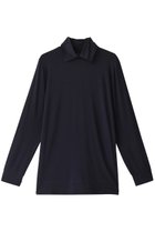 【ミズイロ インド/mizuiro ind】のshirt collar high neck P/O プルオーバー 人気、トレンドファッション・服の通販 founy(ファニー) ファッション Fashion レディースファッション Fashion for Women トップス・カットソー Cut & Sew Tops シャツ・ブラウス・オフィスカジュアル Elegant Blouses & Button-Ups ロングTシャツ・Tシャツ Longline T-Shirts & Tees カジュアルプルオーバー・ニットトップス Pullovers & Knit Tops / Casual Pullovers カットソー・ベーシックTシャツ Cut-and-Sewn Tops / Stretch Tees & Basics インナー Innerwear シンプル Simple, Minimal スリーブ Sleeve, Long Sleeve / Short Sleeve ハイネック High Neck, Mock Neck ベーシック Basic, Essential ロング Long, Long-Length エレガント 上品 Elegant A/W・秋冬 Autumn/Winter thumbnail navy|ID: prp329100004815915 ipo3291000000034980088