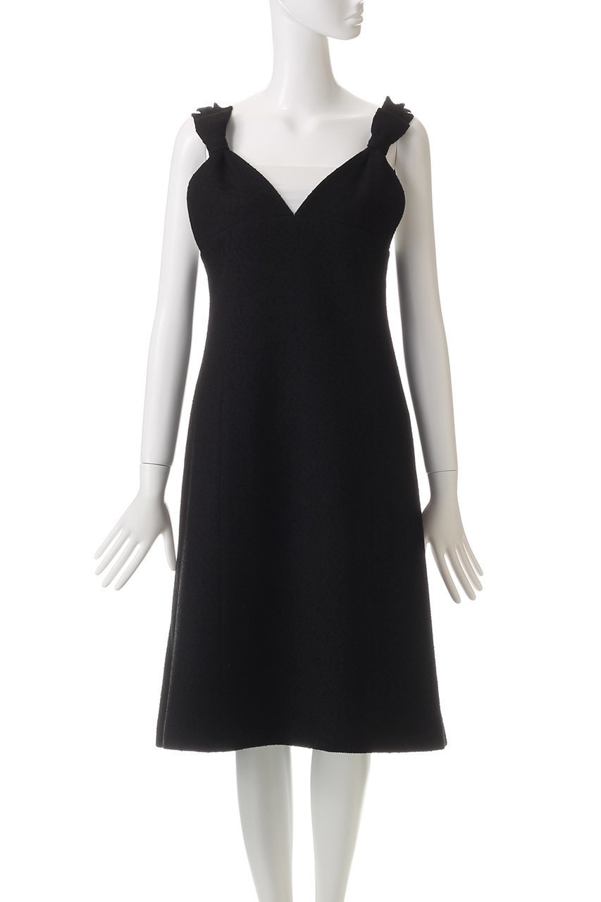 【ジェイドット/j.】のコットン混ツイードAラインワンピース 人気、トレンドファッション・服の通販 founy(ファニー) 　ファッション　Fashion　レディースファッション　Fashion for Women　ワンピース　Dresses　チュニック　Tunic Tops & Dresses　Aラインワンピース・フレアシルエット　A-Line Dresses / Flared Silhouette Dresses　スマート　Smart, Elegant　チュニック　Tunic, Long Top　ツイード　Twill, Twill Weave　リボン　Ribbon, Bow　other-2|ID: prp329100004815917 ipo3291000000034980119