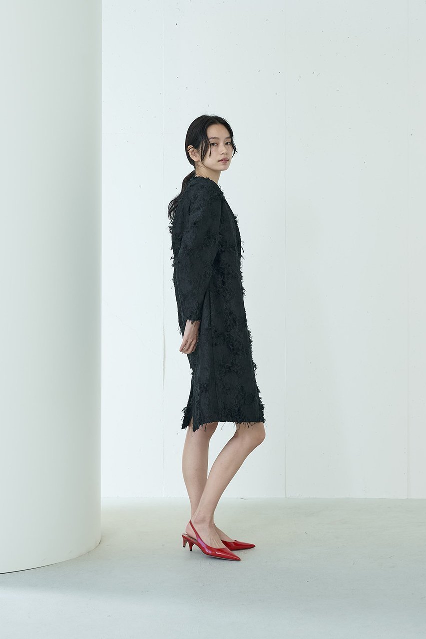 【ジェイドット/j.】のカットジャカードワンピース 人気、トレンドファッション・服の通販 founy(ファニー) 　ファッション　Fashion　レディースファッション　Fashion for Women　ワンピース　Dresses　チュニック　Tunic Tops & Dresses　シンプル　Simple, Minimal　ジャカード／ジャガード　Jacquard, Woven Pattern　スリット　Slit, Slit Detail　チュニック　Tunic, Long Top　other-7|ID: prp329100004815919 ipo3291000000034980139