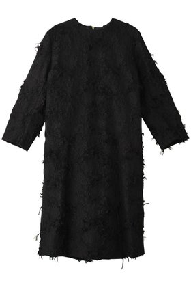 【ジェイドット/j.】 カットジャカードワンピース人気、トレンドファッション・服の通販 founy(ファニー) ファッション Fashion レディースファッション Fashion for Women ワンピース Dresses チュニック Tunic Tops & Dresses シンプル Simple, Minimal ジャカード／ジャガード Jacquard, Woven Pattern スリット Slit, Slit Detail チュニック Tunic, Long Top |ID:prp329100004815919