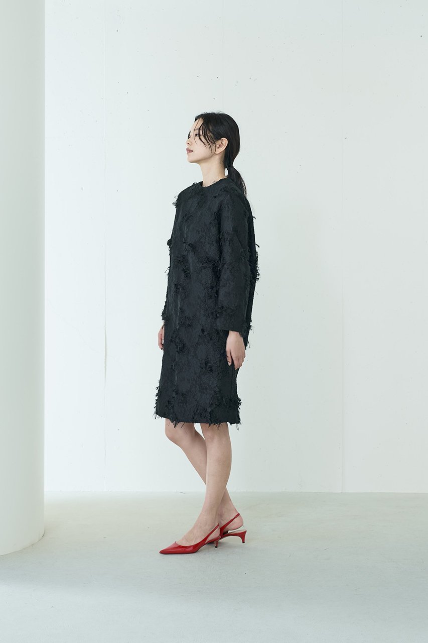 【ジェイドット/j.】のカットジャカードワンピース 人気、トレンドファッション・服の通販 founy(ファニー) 　ファッション　Fashion　レディースファッション　Fashion for Women　ワンピース　Dresses　チュニック　Tunic Tops & Dresses　シンプル　Simple, Minimal　ジャカード／ジャガード　Jacquard, Woven Pattern　スリット　Slit, Slit Detail　チュニック　Tunic, Long Top　other-8|ID: prp329100004815919 ipo3291000000035906236