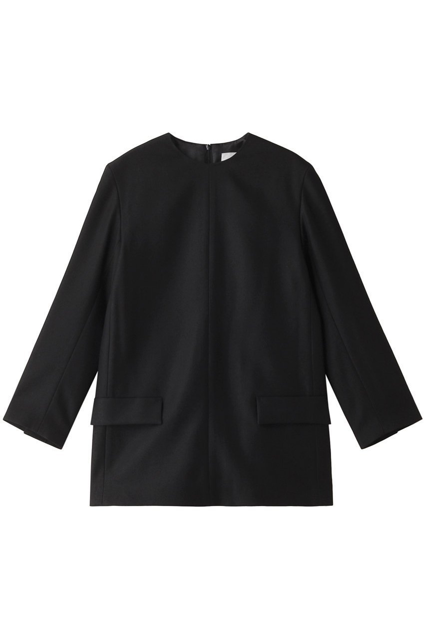 【ジェイドット/j.】のヴァージンウールMIXチュニック インテリア・キッズ・メンズ・レディースファッション・服の通販 founy(ファニー) 　ファッション　Fashion　レディースファッション　Fashion for Women　ワンピース　Dresses　チュニック　Tunic Tops & Dresses　おすすめ　Recommended / Our Picks　ジャケット　Jacket, Outerwear　セットアップ　Set-Up, Coordinated Outfit　チュニック　Tunic, Long Top　モダン　Modern, Contemporary　ブラック|ID: prp329100004815922 ipo3291000000034980160