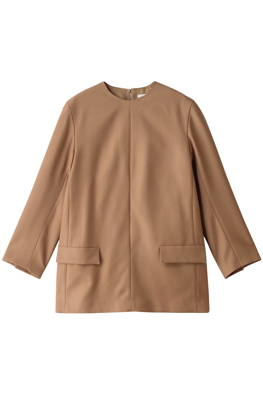 【ジェイドット/j.】のヴァージンウールMIXチュニック インテリア・キッズ・メンズ・レディースファッション・服の通販 founy(ファニー) 　ファッション　Fashion　レディースファッション　Fashion for Women　ワンピース　Dresses　チュニック　Tunic Tops & Dresses　おすすめ　Recommended / Our Picks　ジャケット　Jacket, Outerwear　セットアップ　Set-Up, Coordinated Outfit　チュニック　Tunic, Long Top　モダン　Modern, Contemporary　キャメル|ID: prp329100004815922 ipo3291000000034980161