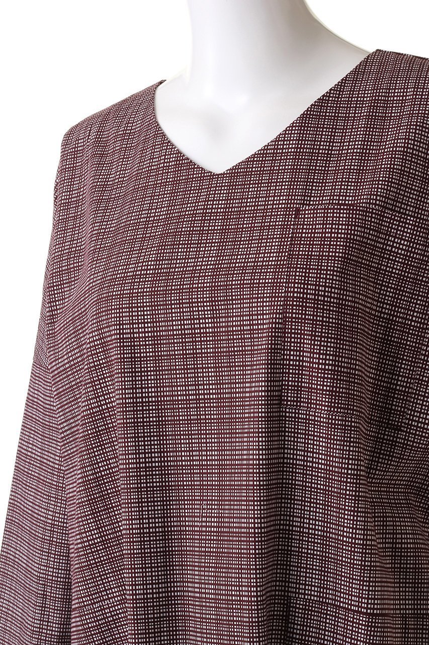 【ミズイロ インド/mizuiro ind】のcheck print V neck wide OP ワンピース 人気、トレンドファッション・服の通販 founy(ファニー) 　ファッション　Fashion　レディースファッション　Fashion for Women　ワンピース　Dresses　チュニック　Tunic Tops & Dresses　チェック　Check, Plaid, Tartan　チュニック　Tunic, Long Top　ポケット　Pocket, Pocket Detail　ロング　Long, Long-Length　エレガント 上品　Elegant　冬　Winter / This Winter　春　Spring　秋　Autumn　other-5|ID: prp329100004815923 ipo3291000000034980172