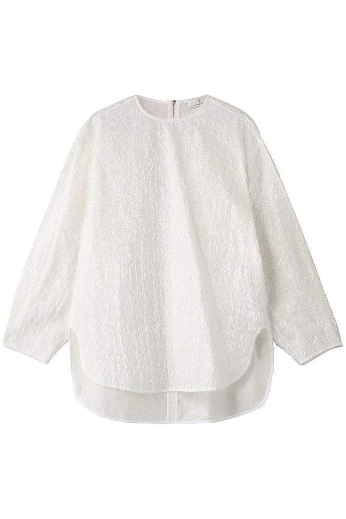 【ジェイドット/j.】のシャギージャカードクルーブラウス インテリア・キッズ・メンズ・レディースファッション・服の通販 founy(ファニー) https://founy.com/ ファッション Fashion レディースファッション Fashion for Women トップス・カットソー Cut & Sew Tops シャツ・ブラウス・オフィスカジュアル Elegant Blouses & Button-Ups ジャカード／ジャガード Jacquard, Woven Pattern スリーブ Sleeve, Long Sleeve / Short Sleeve ロング Long, Long-Length |ID: prp329100004815924 ipo3291000000034980185