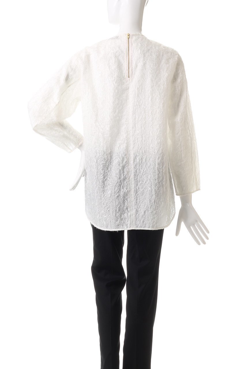 【ジェイドット/j.】のシャギージャカードクルーブラウス 人気、トレンドファッション・服の通販 founy(ファニー) 　ファッション　Fashion　レディースファッション　Fashion for Women　トップス・カットソー　Cut & Sew Tops　シャツ・ブラウス・オフィスカジュアル　Elegant Blouses & Button-Ups　ジャカード／ジャガード　Jacquard, Woven Pattern　スリーブ　Sleeve, Long Sleeve / Short Sleeve　ロング　Long, Long-Length　other-4|ID: prp329100004815924 ipo3291000000034980189