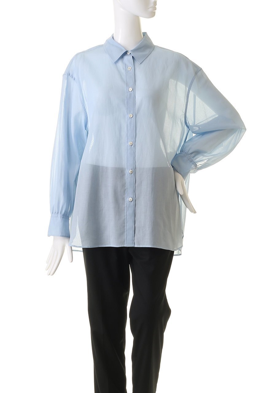 【ジェイドット/j.】のシアーコットンシンプルシャツ 人気、トレンドファッション・服の通販 founy(ファニー) 　ファッション　Fashion　レディースファッション　Fashion for Women　トップス・カットソー　Cut & Sew Tops　シャツ・ブラウス・オフィスカジュアル　Elegant Blouses & Button-Ups　シンプル　Simple, Minimal　スリーブ　Sleeve, Long Sleeve / Short Sleeve　ロング　Long, Long-Length　エレガント 上品　Elegant　other-2|ID: prp329100004815925 ipo3291000000034980196