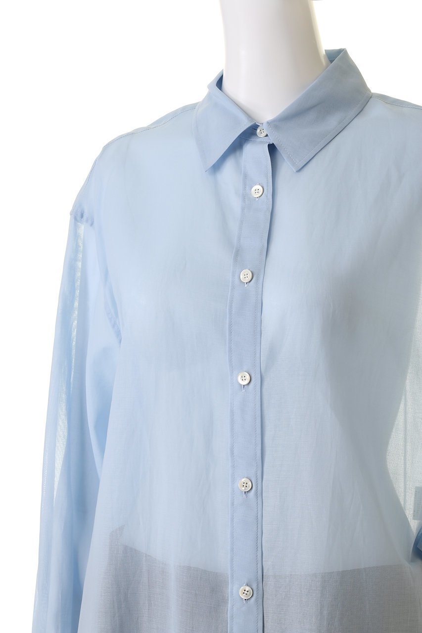 【ジェイドット/j.】のシアーコットンシンプルシャツ 人気、トレンドファッション・服の通販 founy(ファニー) 　ファッション　Fashion　レディースファッション　Fashion for Women　トップス・カットソー　Cut & Sew Tops　シャツ・ブラウス・オフィスカジュアル　Elegant Blouses & Button-Ups　シンプル　Simple, Minimal　スリーブ　Sleeve, Long Sleeve / Short Sleeve　ロング　Long, Long-Length　エレガント 上品　Elegant　other-5|ID: prp329100004815925 ipo3291000000034980199