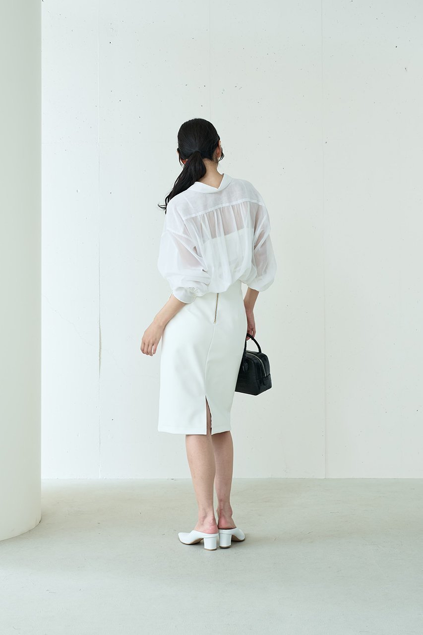 【ジェイドット/j.】のシアーコットンシンプルシャツ 人気、トレンドファッション・服の通販 founy(ファニー) 　ファッション　Fashion　レディースファッション　Fashion for Women　トップス・カットソー　Cut & Sew Tops　シャツ・ブラウス・オフィスカジュアル　Elegant Blouses & Button-Ups　シンプル　Simple, Minimal　スリーブ　Sleeve, Long Sleeve / Short Sleeve　ロング　Long, Long-Length　エレガント 上品　Elegant　other-7|ID: prp329100004815925 ipo3291000000035908133