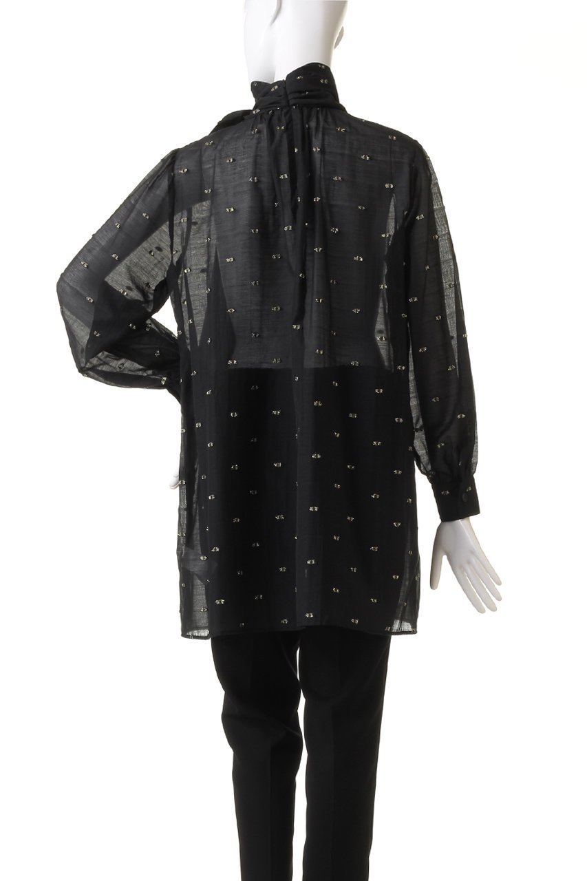 【ジェイドット/j.】のシアージャカードボウタイブラウス 人気、トレンドファッション・服の通販 founy(ファニー) 　ファッション　Fashion　レディースファッション　Fashion for Women　トップス・カットソー　Cut & Sew Tops　シャツ・ブラウス・オフィスカジュアル　Elegant Blouses & Button-Ups　オーガンジー　Organza Fabric　スカーフ　Scarf, Neckwear　スリーブ　Sleeve, Long Sleeve / Short Sleeve　ドット　Polka Dot, Dot Pattern　フェミニン　Feminine, Girly　リボン　Ribbon, Bow　ロング　Long, Long-Length　other-4|ID: prp329100004815926 ipo3291000000034980207