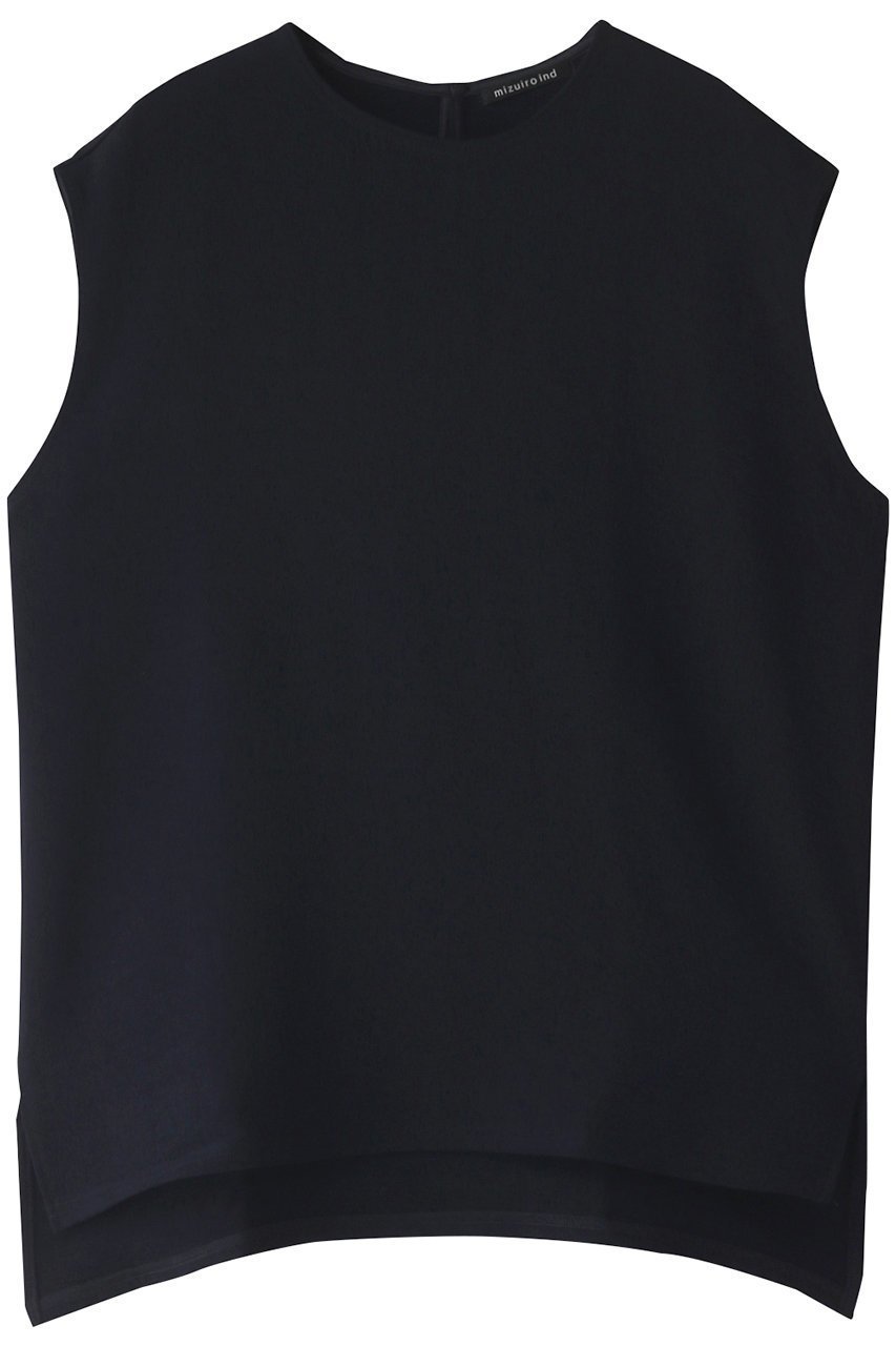【ミズイロ インド/mizuiro ind】のクルーネックワイドベスト インテリア・キッズ・メンズ・レディースファッション・服の通販 founy(ファニー) 　ファッション　Fashion　レディースファッション　Fashion for Women　アウター　Coat / Outerwear Collection　トップス・カットソー　Cut & Sew Tops　シャツ・ブラウス・オフィスカジュアル　Elegant Blouses & Button-Ups　ベスト&ジレ / 重ね着スタイル　Vests & Gilets　おすすめ　Recommended / Our Picks　アンティーク　Antique-Inspired　カットソー　Cut and Sewn Top　ショート　Short, Short Length　ジャカード／ジャガード　Jacquard, Woven Pattern　ストレッチ　Stretch, Stretchy Fabric　スリーブ　Sleeve, Long Sleeve / Short Sleeve　ベスト　Vest, Waistcoat　ワイド　Wide, Wide Fit　エレガント 上品　Elegant　ネイビー|ID: prp329100004815928 ipo3291000000035670044