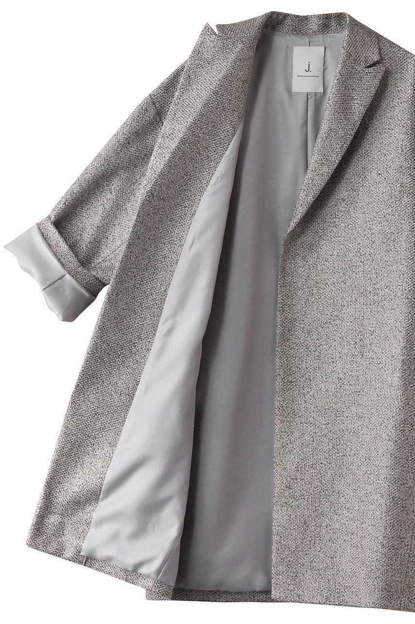 【ジェイドット/j.】のバスケットツイードコクーンコート 人気、トレンドファッション・服の通販 founy(ファニー) 　ファッション　Fashion　レディースファッション　Fashion for Women　アウター　Coat / Outerwear Collection　コート・ロングコート・ピーコート　Long Coats, Peacoats & More　カーディガン　Cardigan, Knitwear　ツイード　Twill, Twill Weave　ミドル　Middle Length, Mid Height　ロング　Long, Long-Length　other-6|ID: prp329100004815930 ipo3291000000034980256