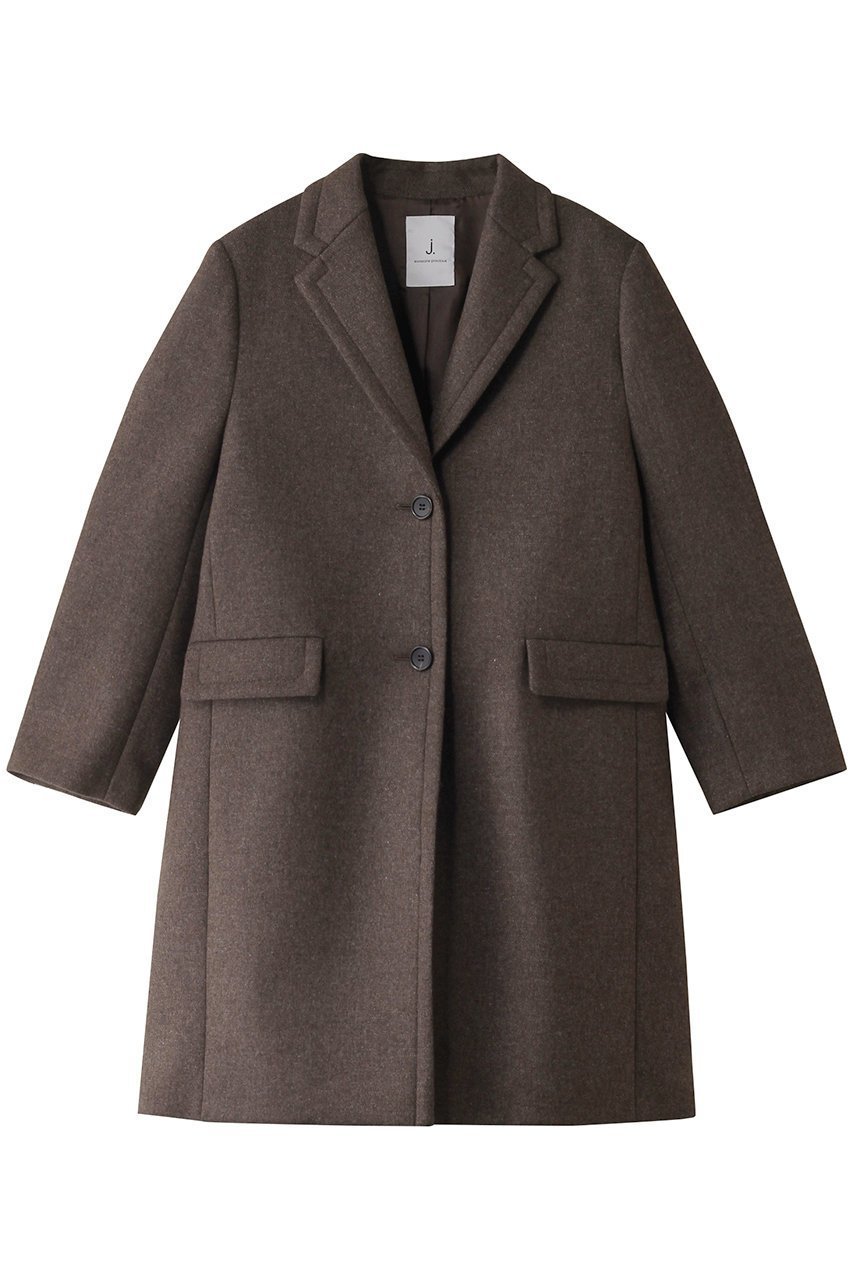 【ジェイドット/j.】のボンディングツイードチェスターコート インテリア・キッズ・メンズ・レディースファッション・服の通販 founy(ファニー) 　ファッション　Fashion　レディースファッション　Fashion for Women　アウター　Coat / Outerwear Collection　コート・ロングコート・ピーコート　Long Coats, Peacoats & More　チェスターコート・ロング丈アウター　Chester Coats / Chesterfield Long Coats　エレガント 上品　Elegant　チェスターコート　Chester Coat, Long Coat　ツイード　Twill, Twill Weave　トレンド　Trend, Trending Now　ベーシック　Basic, Essential　ボンディング　Bonding, Bonded Fabric　ロング　Long, Long-Length　ブラウン|ID: prp329100004815931 ipo3291000000034980259