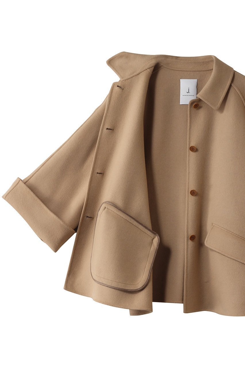 【ジェイドット/j.】のダブルフェイスミドルポンチョコート 人気、トレンドファッション・服の通販 founy(ファニー) 　ファッション　Fashion　レディースファッション　Fashion for Women　アウター　Coat / Outerwear Collection　コート・ロングコート・ピーコート　Long Coats, Peacoats & More　ポンチョ・ケープコート　Ponchos & Capes　おすすめ　Recommended / Our Picks　ショート　Short, Short Length　バランス　Balance, Style Balance　パーティ　Party, Party Style　ファブリック　Fabric, Textile　ミドル　Middle Length, Mid Height　other-6|ID: prp329100004815932 ipo3291000000034980274