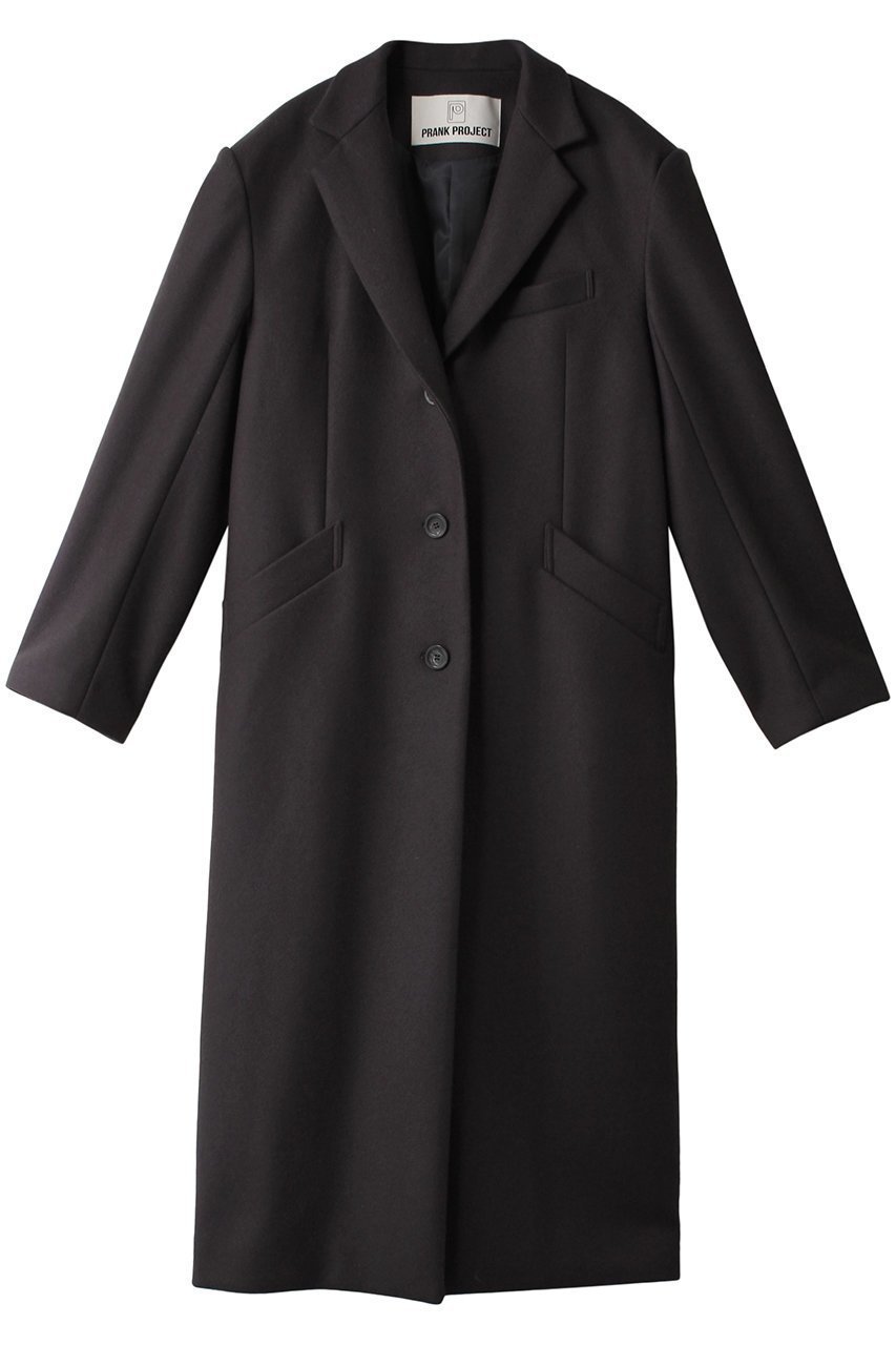 【プランク プロジェクト/PRANK PROJECT】のメルトンシングルチェスターコート / Melton Single Chester Coat 人気、トレンドファッション・服の通販 founy(ファニー) 　ファッション　Fashion　レディースファッション　Fashion for Women　アウター　Coat / Outerwear Collection　コート・ロングコート・ピーコート　Long Coats, Peacoats & More　チェスターコート・ロング丈アウター　Chester Coats / Chesterfield Long Coats　ショルダー　Shoulder, Shoulder Strap　マニッシュ　Mannish, Boyish　メルトン　Melton, Heavy Wool　ロング　Long, Long-Length　 other-1|ID: prp329100004815935 ipo3291000000034980338