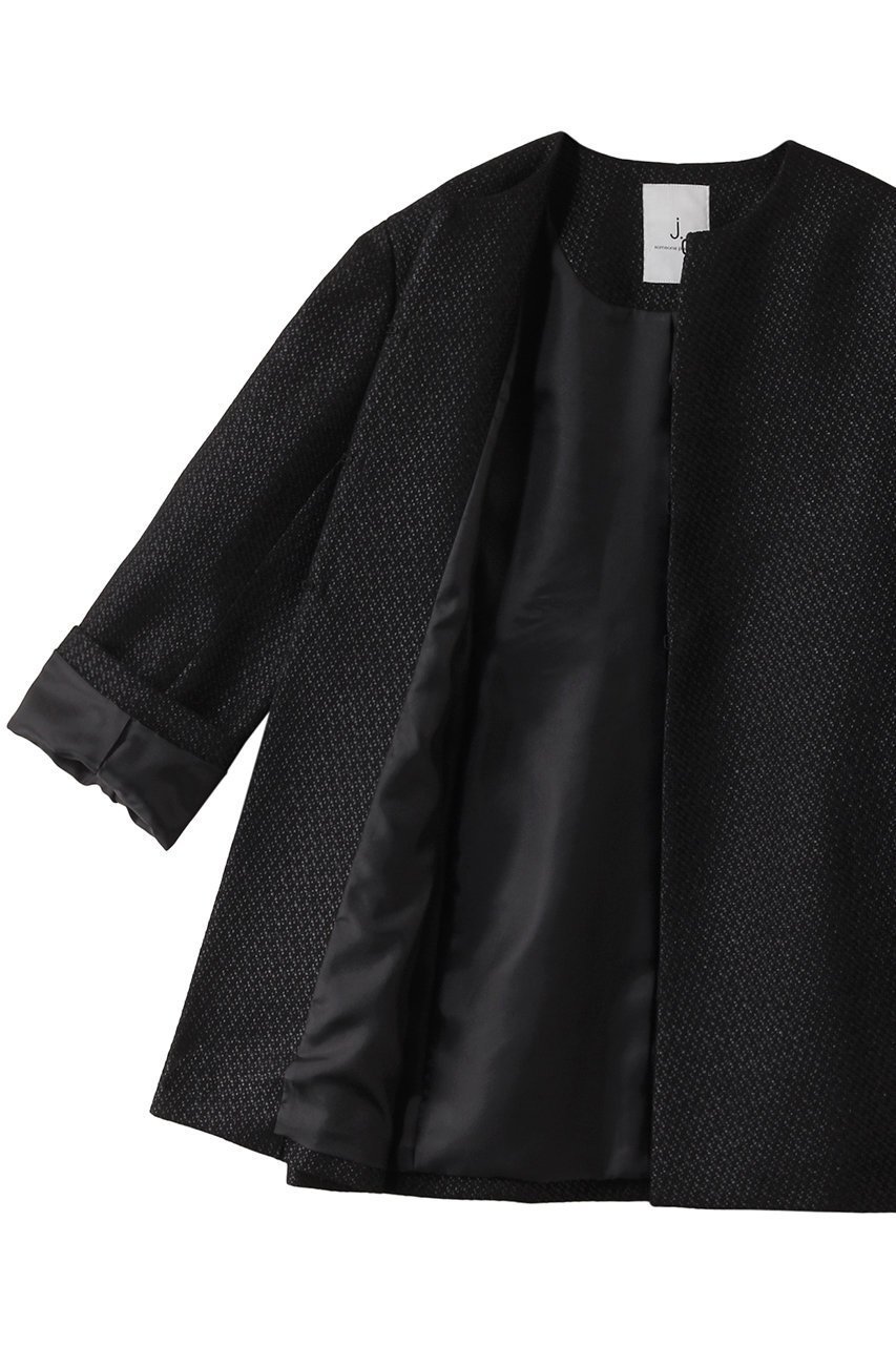 【ジェイドット/j.】のドビーツイードロングジャケット 人気、トレンドファッション・服の通販 founy(ファニー) 　ファッション　Fashion　レディースファッション　Fashion for Women　アウター　Coat / Outerwear Collection　レディースジャケット・軽アウター　Jackets　オケージョン　Occasion Wear　シェイプ　Shape, Slim Fit　シンプル　Simple, Minimal　ジャケット　Jacket, Outerwear　ロング　Long, Long-Length　エレガント 上品　Elegant　A/W・秋冬　Autumn/Winter　other-6|ID: prp329100004815937 ipo3291000000034980364