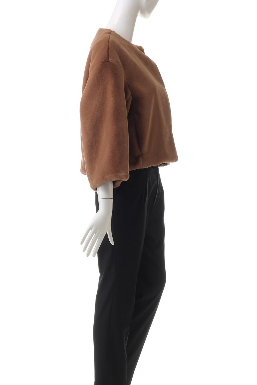 【ジェイドット/j.】のフェイクファーノーカラージャケット 人気、トレンドファッション・服の通販 founy(ファニー) 　ファッション　Fashion　レディースファッション　Fashion for Women　アウター　Coat / Outerwear Collection　レディースジャケット・軽アウター　Jackets　ノーカラージャケット / シンプル上品コーデ　Collarless Jackets　なめらか　Smooth, Silky Texture　ショート　Short, Short Length　ジャケット　Jacket, Outerwear　スリーブ　Sleeve, Long Sleeve / Short Sleeve　パーティ　Party, Party Style　フェイクファー　Faux Fur, Imitation Fur　フォルム　Silhouette, Form　フレア　Flare, Flared　ボトム　Bottoms, Lower Wear　リュクス　Luxury, Elegant, High-End, Chic　エレガント 上品　Elegant　今季　This Season, Current Season　other-3|ID: prp329100004815938 ipo3291000000035906258