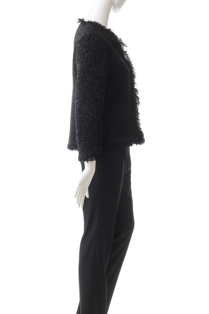 【ジェイドット/j.】のラメツイードノーカラージャケット 人気、トレンドファッション・服の通販 founy(ファニー) 　ファッション　Fashion　レディースファッション　Fashion for Women　アウター　Coat / Outerwear Collection　レディースジャケット・軽アウター　Jackets　ノーカラージャケット / シンプル上品コーデ　Collarless Jackets　エレガント 上品　Elegant　コンパクト　Compact, Small Size　ジャケット　Jacket, Outerwear　ツイード　Twill, Twill Weave　フリンジ　Fringe, Tassel　ボトム　Bottoms, Lower Wear　other-3|ID: prp329100004815940 ipo3291000000034980389