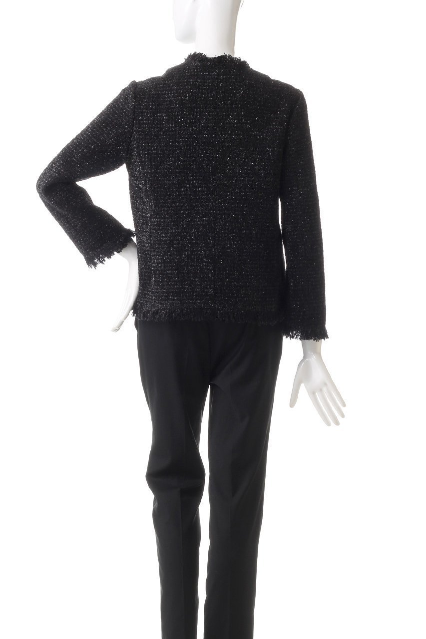 【ジェイドット/j.】のラメツイードノーカラージャケット 人気、トレンドファッション・服の通販 founy(ファニー) 　ファッション　Fashion　レディースファッション　Fashion for Women　アウター　Coat / Outerwear Collection　レディースジャケット・軽アウター　Jackets　ノーカラージャケット / シンプル上品コーデ　Collarless Jackets　エレガント 上品　Elegant　コンパクト　Compact, Small Size　ジャケット　Jacket, Outerwear　ツイード　Twill, Twill Weave　フリンジ　Fringe, Tassel　ボトム　Bottoms, Lower Wear　other-4|ID: prp329100004815940 ipo3291000000035773600
