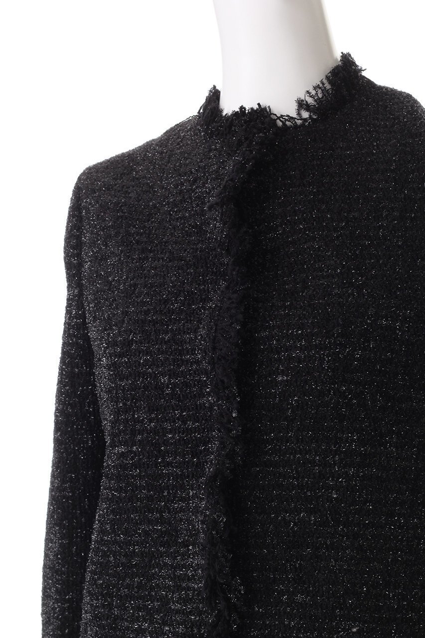 【ジェイドット/j.】のラメツイードノーカラージャケット 人気、トレンドファッション・服の通販 founy(ファニー) 　ファッション　Fashion　レディースファッション　Fashion for Women　アウター　Coat / Outerwear Collection　レディースジャケット・軽アウター　Jackets　ノーカラージャケット / シンプル上品コーデ　Collarless Jackets　エレガント 上品　Elegant　コンパクト　Compact, Small Size　ジャケット　Jacket, Outerwear　ツイード　Twill, Twill Weave　フリンジ　Fringe, Tassel　ボトム　Bottoms, Lower Wear　other-5|ID: prp329100004815940 ipo3291000000035773602