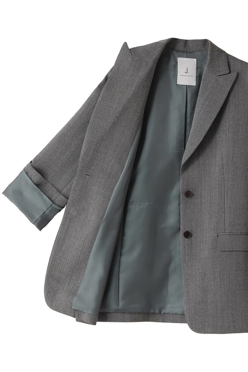 【ジェイドット/j.】のヴァージンウールボクシージャケット 人気、トレンドファッション・服の通販 founy(ファニー) 　ファッション　Fashion　レディースファッション　Fashion for Women　アウター　Coat / Outerwear Collection　レディースジャケット・軽アウター　Jackets　なめらか　Smooth, Silky Texture　ジャケット　Jacket, Outerwear　マニッシュ　Mannish, Boyish　A/W・秋冬　Autumn/Winter　other-6|ID: prp329100004815941 ipo3291000000034980401