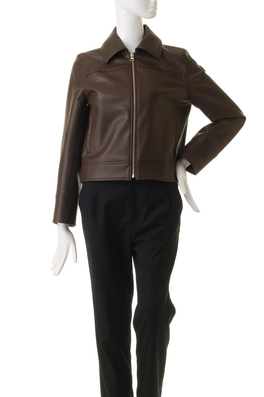 【ジェイドット/j.】のフェイクレザー衿つきジャケット 人気、トレンドファッション・服の通販 founy(ファニー) ファッション Fashion レディースファッション Fashion for Women アウター Coat / Outerwear Collection レディースジャケット・軽アウター Jackets なめらか Smooth, Silky Texture コンパクト Compact, Small Size ジャケット Jacket, Outerwear フェイクレザー Faux Leather, PU Leather ライダース Riders ワイド Wide, Wide Fit other-2|ID: prp329100004815942 ipo3291000000035552172