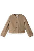 【ジェイドット/j.】のヴァージンウールMIXノーカラージャケット ベージュ|ID: prp329100004815943 ipo3291000000034980414