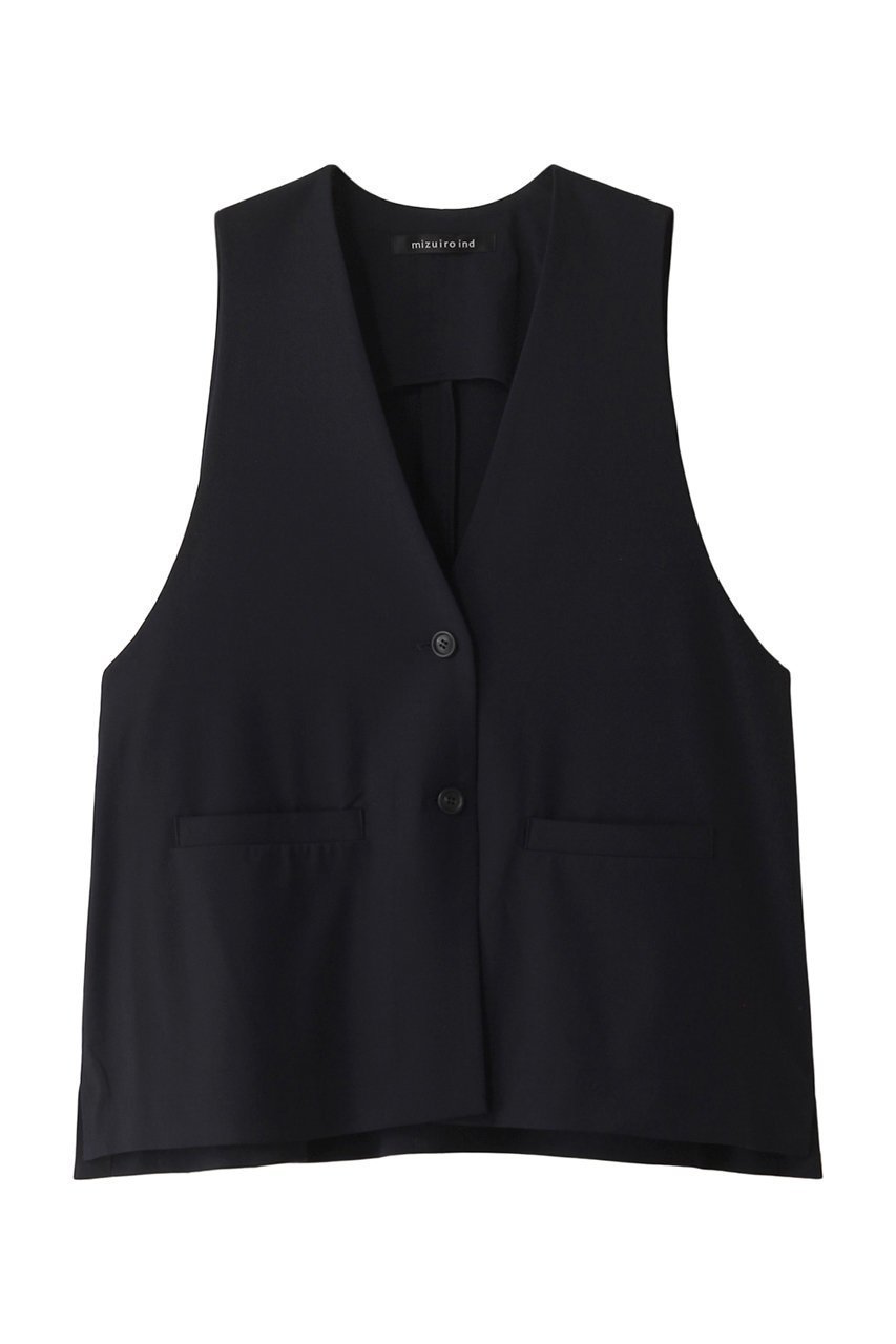 【ミズイロ インド/mizuiro ind】のdeep V neck wide vest ベスト インテリア・キッズ・メンズ・レディースファッション・服の通販 founy(ファニー) 　ファッション　Fashion　レディースファッション　Fashion for Women　アウター　Coat / Outerwear Collection　レディースジャケット・軽アウター　Jackets　ジャケット　Jacket, Outerwear　ベスト　Vest, Waistcoat　ロング　Long, Long-Length　ワイド　Wide, Wide Fit　navyA|ID: prp329100004815946 ipo3291000000034980473