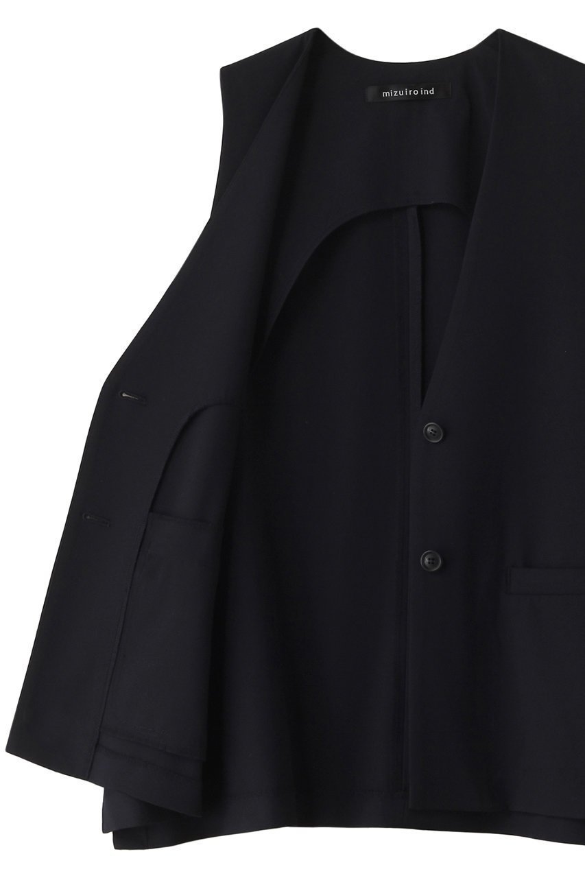 【ミズイロ インド/mizuiro ind】のdeep V neck wide vest ベスト 人気、トレンドファッション・服の通販 founy(ファニー) 　ファッション　Fashion　レディースファッション　Fashion for Women　アウター　Coat / Outerwear Collection　レディースジャケット・軽アウター　Jackets　ジャケット　Jacket, Outerwear　ベスト　Vest, Waistcoat　ロング　Long, Long-Length　ワイド　Wide, Wide Fit　other-6|ID: prp329100004815946 ipo3291000000034980486