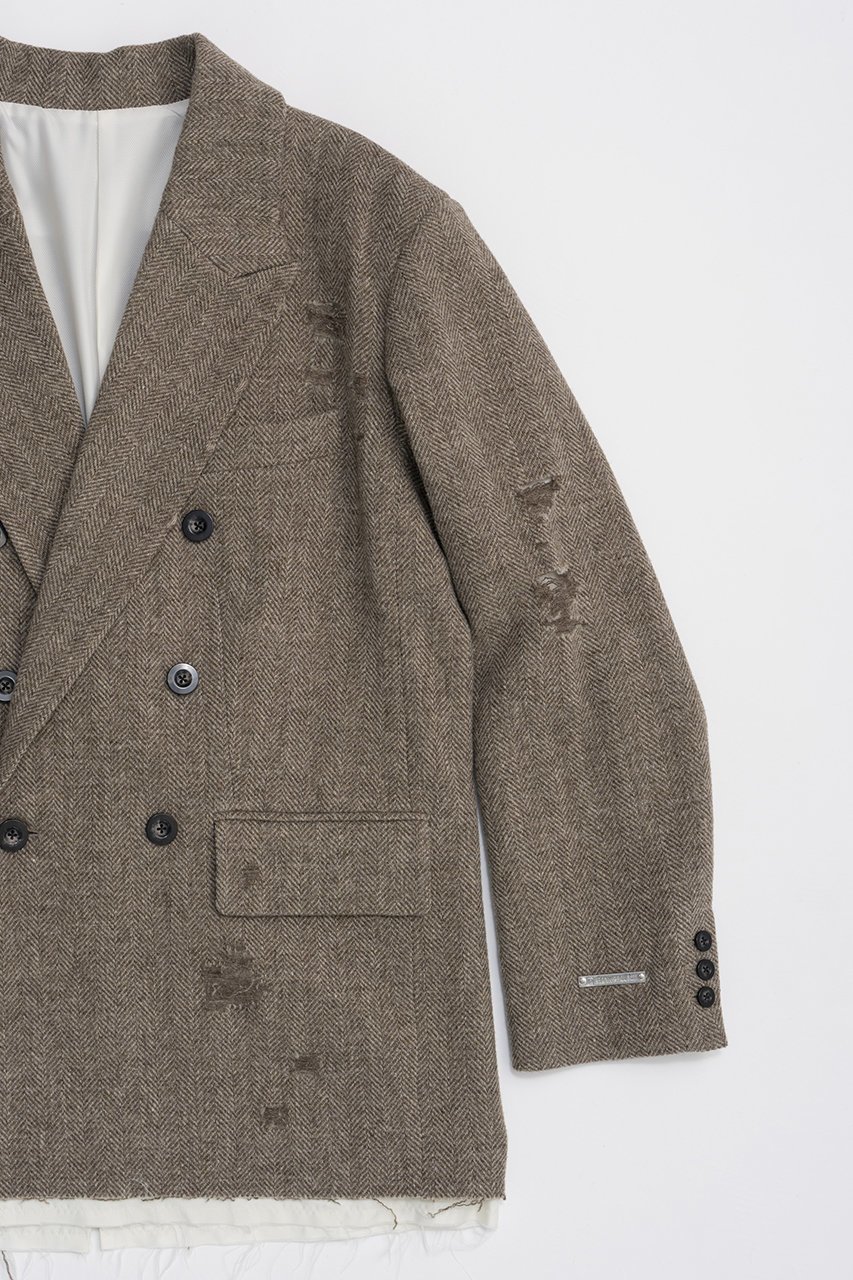 【プランク プロジェクト/PRANK PROJECT】のクラシックツイードジャケット / Classic Tweed Jacket 人気、トレンドファッション・服の通販 founy(ファニー) 　ファッション　Fashion　レディースファッション　Fashion for Women　アウター　Coat / Outerwear Collection　レディースジャケット・軽アウター　Jackets　ジャケット　Jacket, Outerwear　ダメージ　Distressed, Destroyed　羽織　Haori, Light Jacket　other-4|ID: prp329100004815947 ipo3291000000034980494