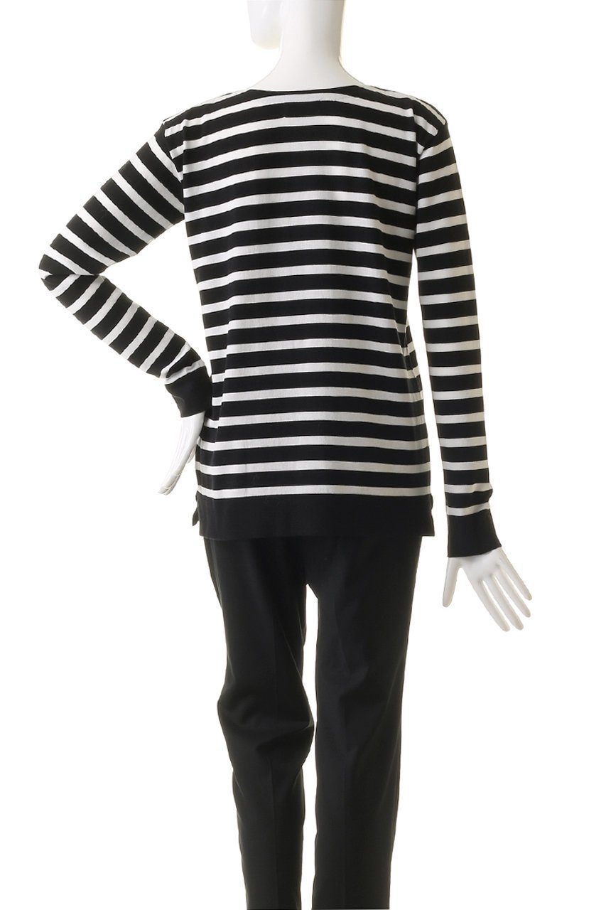 【ジェイドット/j.】のコットンニットボーダープルオーバー 人気、トレンドファッション・服の通販 founy(ファニー) 　ファッション　Fashion　レディースファッション　Fashion for Women　トップス・カットソー　Cut & Sew Tops　ニット　Knit Tops & Sweaters　カジュアルプルオーバー・ニットトップス　Pullovers & Knit Tops / Casual Pullovers　スマート　Smart, Elegant　ボーダー　Border, Stripe　長袖　Long Sleeve, Full Sleeve　other-4|ID: prp329100004815948 ipo3291000000034980543