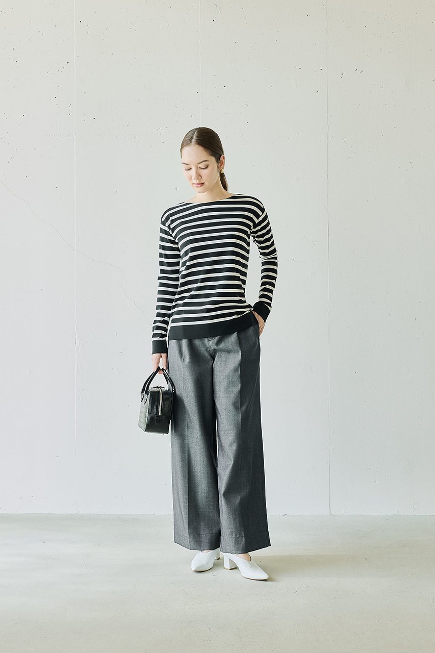 【ジェイドット/j.】のコットンニットボーダープルオーバー 人気、トレンドファッション・服の通販 founy(ファニー) 　ファッション　Fashion　レディースファッション　Fashion for Women　トップス・カットソー　Cut & Sew Tops　ニット　Knit Tops & Sweaters　カジュアルプルオーバー・ニットトップス　Pullovers & Knit Tops / Casual Pullovers　スマート　Smart, Elegant　ボーダー　Border, Stripe　長袖　Long Sleeve, Full Sleeve　other-6|ID: prp329100004815948 ipo3291000000034980545