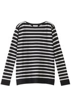 【ジェイドット/j.】のコットンニットボーダープルオーバー 人気、トレンドファッション・服の通販 founy(ファニー) ファッション Fashion レディースファッション Fashion for Women トップス・カットソー Cut & Sew Tops ニット Knit Tops & Sweaters カジュアルプルオーバー・ニットトップス Pullovers & Knit Tops / Casual Pullovers スマート Smart, Elegant ボーダー Border, Stripe 長袖 Long Sleeve, Full Sleeve thumbnail ブラック×ホワイト|ID: prp329100004815948 ipo3291000000036188023