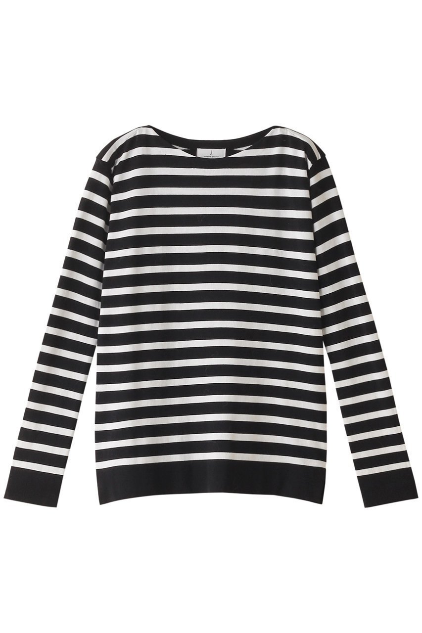 【ジェイドット/j.】のコットンニットボーダープルオーバー インテリア・キッズ・メンズ・レディースファッション・服の通販 founy(ファニー) ファッション Fashion レディースファッション Fashion for Women トップス・カットソー Cut & Sew Tops ニット Knit Tops & Sweaters カジュアルプルオーバー・ニットトップス Pullovers & Knit Tops / Casual Pullovers スマート Smart, Elegant ボーダー Border, Stripe 長袖 Long Sleeve, Full Sleeve ブラック×ホワイト|ID: prp329100004815948 ipo3291000000036188023