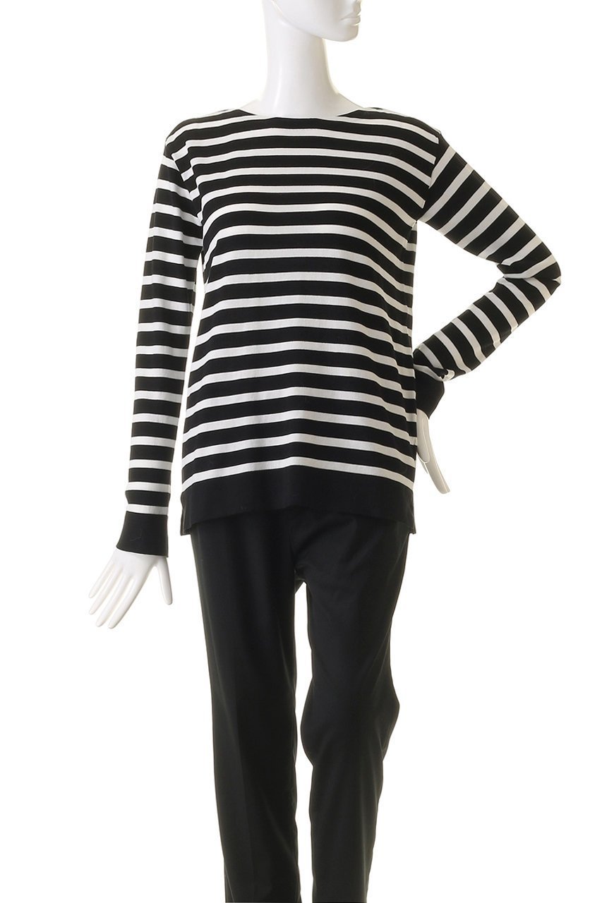 【ジェイドット/j.】のコットンニットボーダープルオーバー 人気、トレンドファッション・服の通販 founy(ファニー) ファッション Fashion レディースファッション Fashion for Women トップス・カットソー Cut & Sew Tops ニット Knit Tops & Sweaters カジュアルプルオーバー・ニットトップス Pullovers & Knit Tops / Casual Pullovers スマート Smart, Elegant ボーダー Border, Stripe 長袖 Long Sleeve, Full Sleeve other-2|ID: prp329100004815948 ipo3291000000036188024