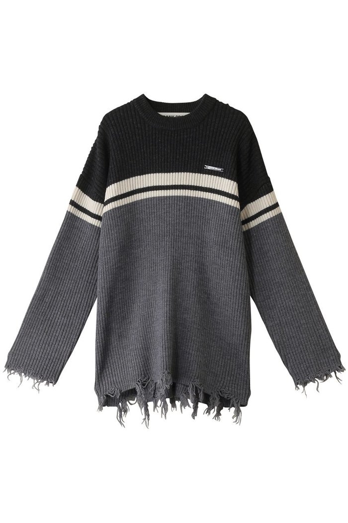 【プランク プロジェクト/PRANK PROJECT】のボーダーオーバーニット / Border Over Knit インテリア・キッズ・メンズ・レディースファッション・服の通販 founy(ファニー) https://founy.com/ ファッション Fashion レディースファッション Fashion for Women トップス・カットソー Cut & Sew Tops ニット Knit Tops & Sweaters カジュアルプルオーバー・ニットトップス Pullovers & Knit Tops / Casual Pullovers コンビ Combo, Combination Style |ID: prp329100004815950 ipo3291000000034980569