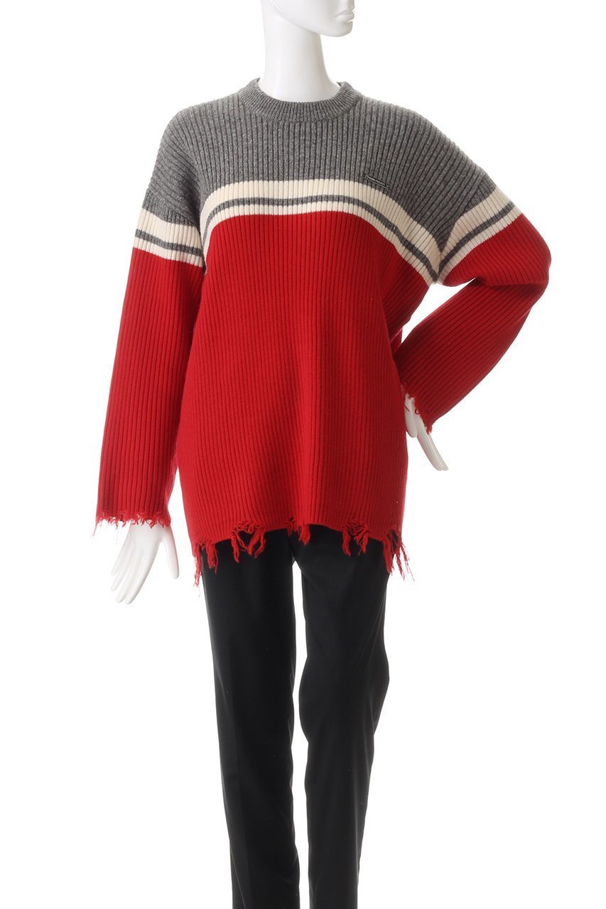 【プランク プロジェクト/PRANK PROJECT】のボーダーオーバーニット / Border Over Knit 人気、トレンドファッション・服の通販 founy(ファニー) ファッション Fashion レディースファッション Fashion for Women トップス・カットソー Cut & Sew Tops ニット Knit Tops & Sweaters カジュアルプルオーバー・ニットトップス Pullovers & Knit Tops / Casual Pullovers コンビ Combo, Combination Style other-2|ID: prp329100004815950 ipo3291000000034980573