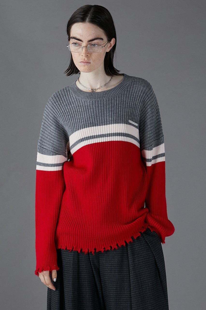 【プランク プロジェクト/PRANK PROJECT】のボーダーオーバーニット / Border Over Knit 人気、トレンドファッション・服の通販 founy(ファニー) 　ファッション　Fashion　レディースファッション　Fashion for Women　トップス・カットソー　Cut & Sew Tops　ニット　Knit Tops & Sweaters　カジュアルプルオーバー・ニットトップス　Pullovers & Knit Tops / Casual Pullovers　コンビ　Combo, Combination Style　other-7|ID: prp329100004815950 ipo3291000000036089664