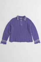【プランク プロジェクト/PRANK PROJECT】のポロネックニット/Polo Neck Knit 人気、トレンドファッション・服の通販 founy(ファニー) ファッション Fashion レディースファッション Fashion for Women トップス・カットソー Cut & Sew Tops ニット Knit Tops & Sweaters カジュアルプルオーバー・ニットトップス Pullovers & Knit Tops / Casual Pullovers ジップ Zip, Zipper セットアップ Set-Up, Coordinated Outfit ダメージ Distressed, Destroyed thumbnail PPL(パープル)|ID: prp329100004815952 ipo3291000000034980591