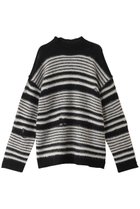 【プランク プロジェクト/PRANK PROJECT】のモヘヤシアーボーダーニット/Mohair Sheer Border Knit BLK(ブラック)|ID: prp329100004815953 ipo3291000000034980599