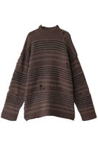 【プランク プロジェクト/PRANK PROJECT】のモヘヤシアーボーダーニット/Mohair Sheer Border Knit BRN(ブラウン)|ID: prp329100004815953 ipo3291000000034980601