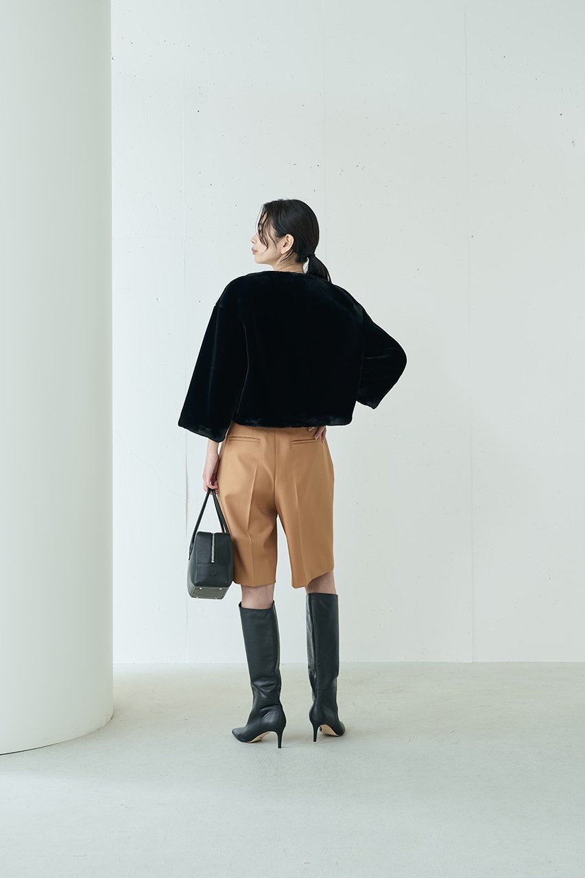 【ジェイドット/j.】のヴァージンウールMIXハーフパンツ 人気、トレンドファッション・服の通販 founy(ファニー) 　ファッション　Fashion　レディースファッション　Fashion for Women　パンツ　Pants & Trousers　ショートパンツ・ハーフパンツ　High-Waisted & Relaxed Shorts　ショート　Short, Short Length　スタイリッシュ　Stylish, Fashionable　センター　Center, Center Line　ハーフ　Half, Half-Length　other-8|ID: prp329100004815956 ipo3291000000034980661