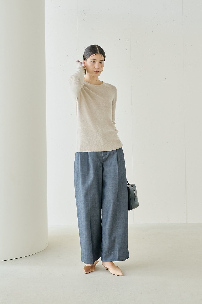 【ジェイドット/j.】のデニムライクウールパンツ 人気、トレンドファッション・服の通販 founy(ファニー) 　ファッション　Fashion　レディースファッション　Fashion for Women　パンツ　Pants & Trousers　センター　Center, Center Line　デニム　Denim, Jeans Material　ワイド　Wide, Wide Fit　エレガント 上品　Elegant　ビジネス 仕事 通勤　Business / Work / Commuting　other-6|ID: prp329100004815959 ipo3291000000034980692